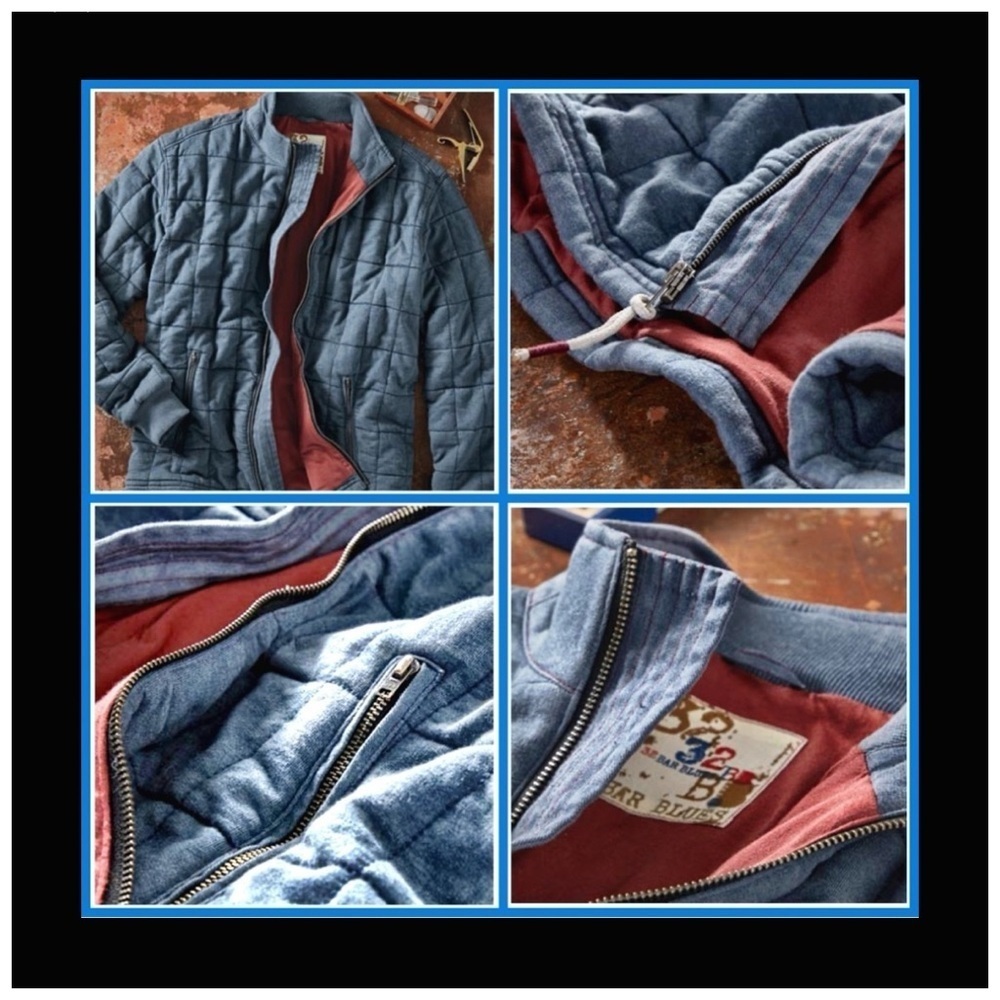 32 Bar Blues Men’s Quilted Full-Zip Jacket. Dark Denim. Large - Picture 9 of 11